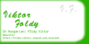 viktor foldy business card