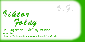 viktor foldy business card